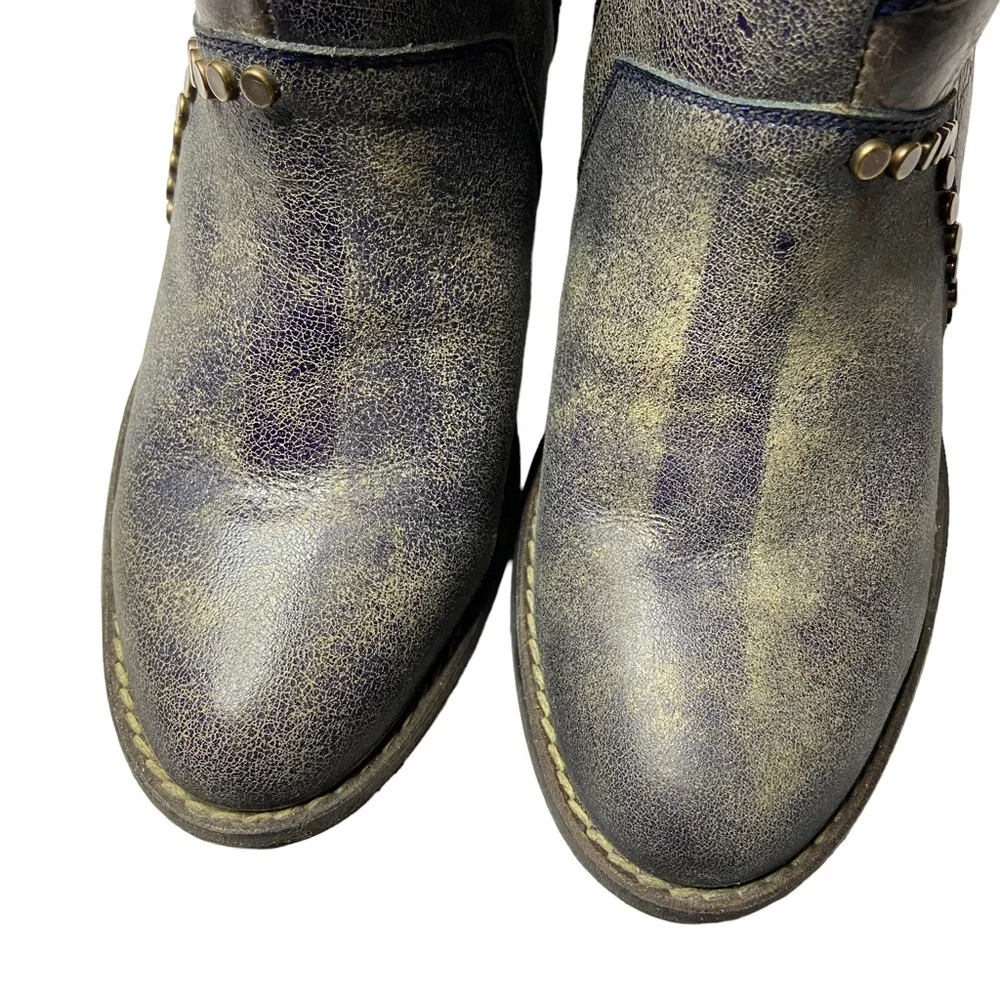 Corral Brown and Grey Star Round Toe Ankle Boots - Picture 4 of 12